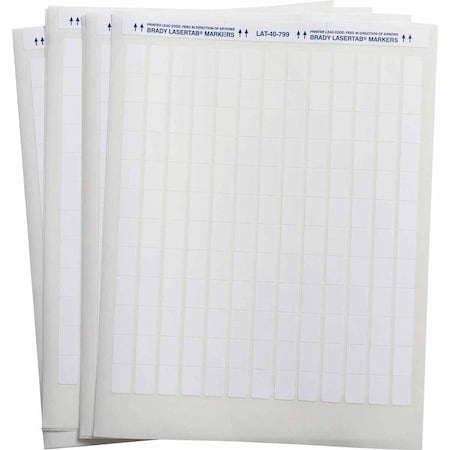 Brady LaserTab Polyamide Coated Nylon Cloth Lbls 0.75 in H x 0.5 in W White 7/PK LAT-40-799-1